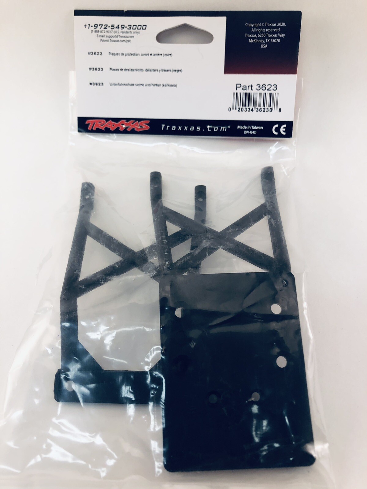 Traxxas Skid Plates, Front & Rear, Black for Stampede,Stampede VXL
