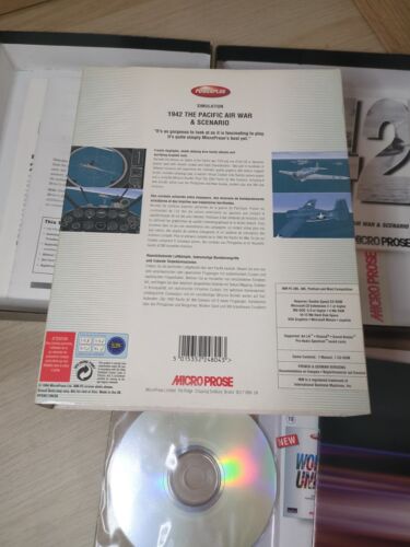 1942 LA GUERRA E LO SCENARIO DELL'ARIA PACIFICA - GIOCO PC 1994 COMPLETO RARO EDIZIONE BIG BOX - Foto 7 di 7