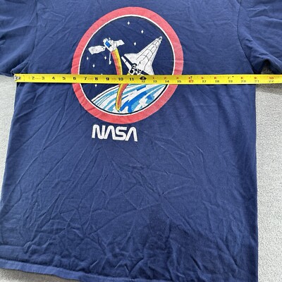 T-shirt Delta Pro Weight NASA - Bleu Marine, Taille M, Logo - Occasion état Correct