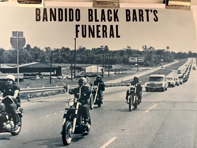 1970 Black Bart's Bandidos Funeral MC Houston Poster Co 1