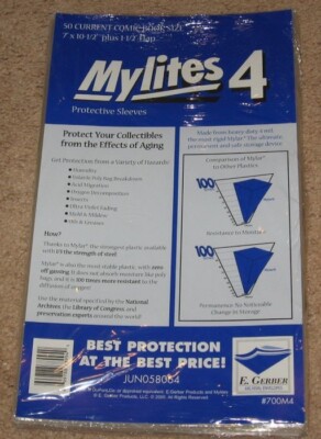 Pack of 50 Mylites 4 Mil Mylar Current / Modern Comic Book Bags 7x10.5 Sleeves