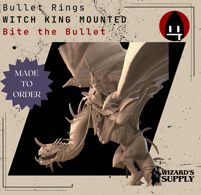 LOTR Witch-King Mounted 3dprinted mini Bullet Rings - Evil by Bite the Bullet