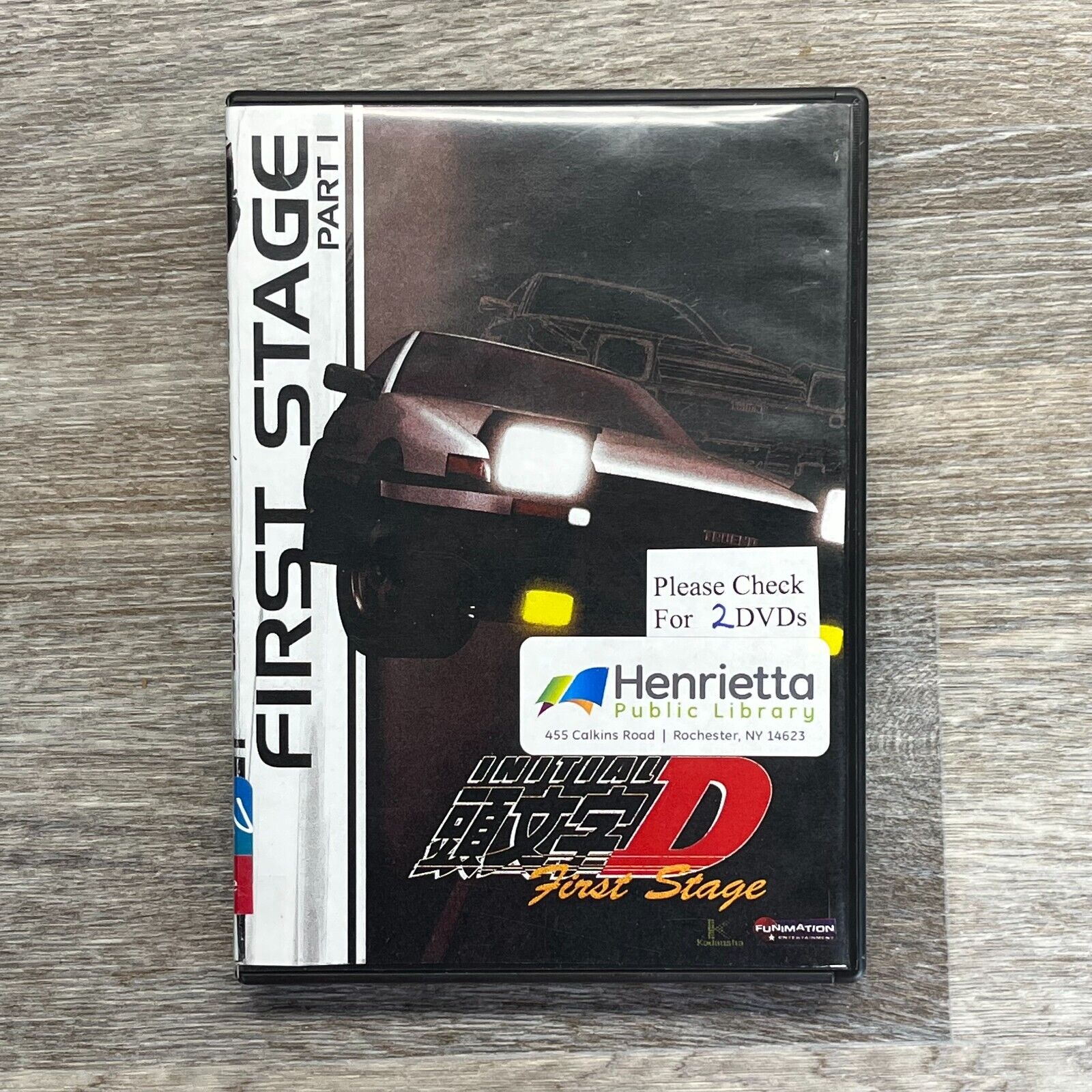 A1018 Initial D: First Stage Part 1 (Racing Anime DVD) ***MISSING DISC 1***