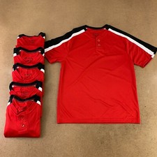 Lot of 6 Augusta Sportswear Youth Size Medium Red Power Plus Jersey 2.0 New