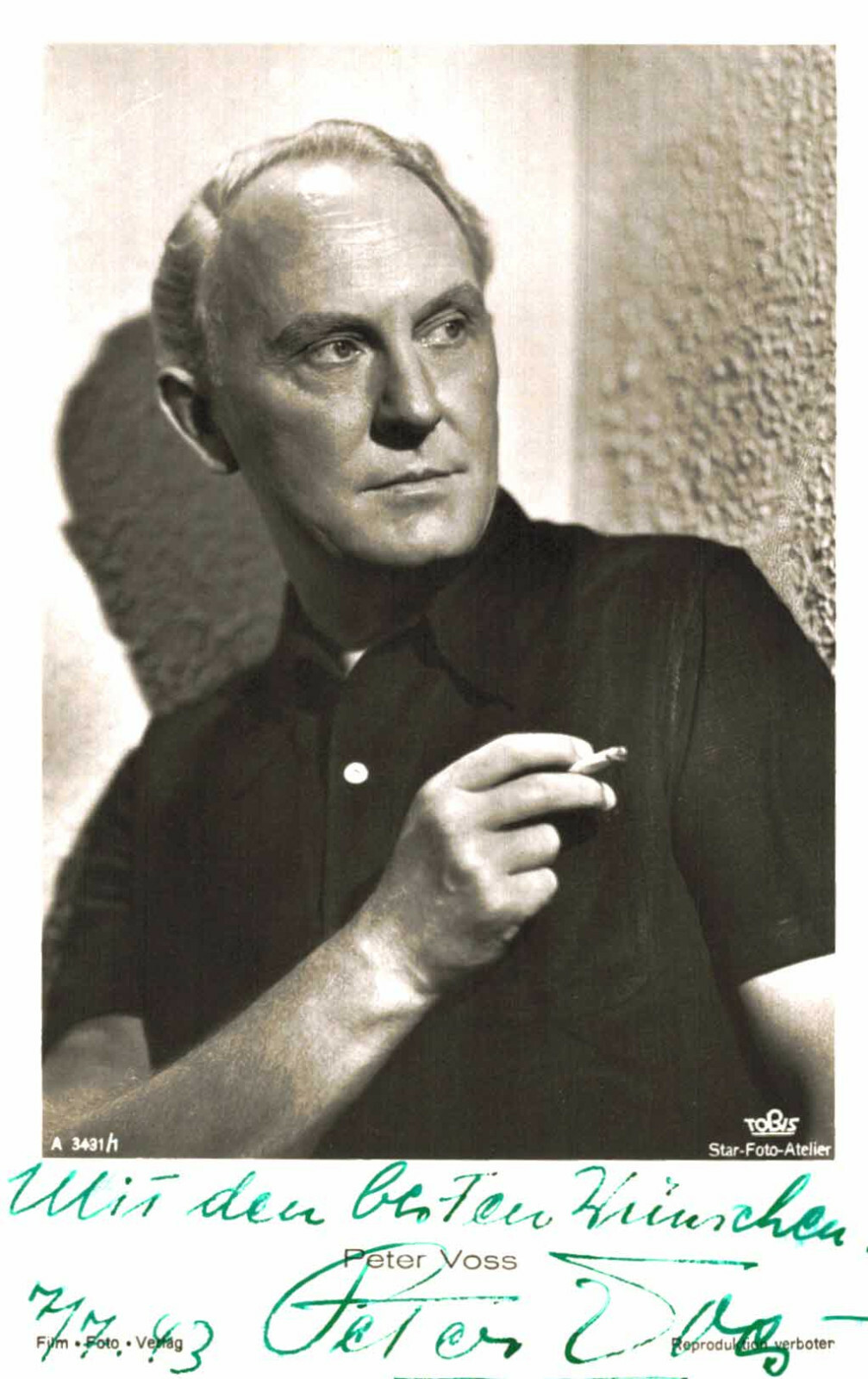 Peter Voss Original Firma En Ross Tarjeta Núm 7863 Di. eBay