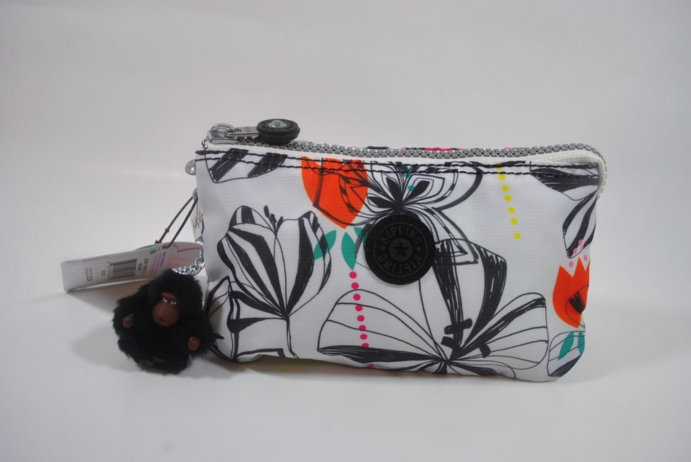 New With Tag KIPLING CREATIVITY Large Print Pouch Clutch AC3439 - Palm Print