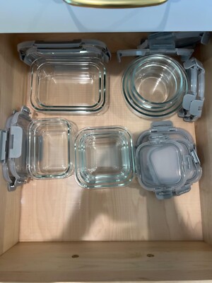 JoyFul 24pc Borosilicate Glass Storage Containers with Lids. 12 Airtight Freezer
