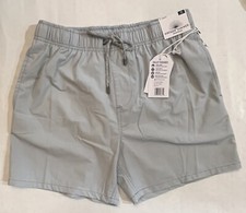 Vintage Summer Men  s Volley Shorts 4 Way Stretch Quick Dry Grey