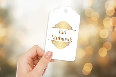 10 x glänzend Ramadan Mubarak Islam Eid Respekt Kareem süße Gunst Geschenk-Tags 124