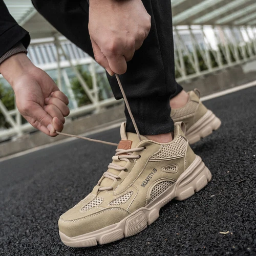 Men's Steel Toe Work Boots Indestructible Safety Shoes Breathable Hiking Sneaker - Picture 6 of 30