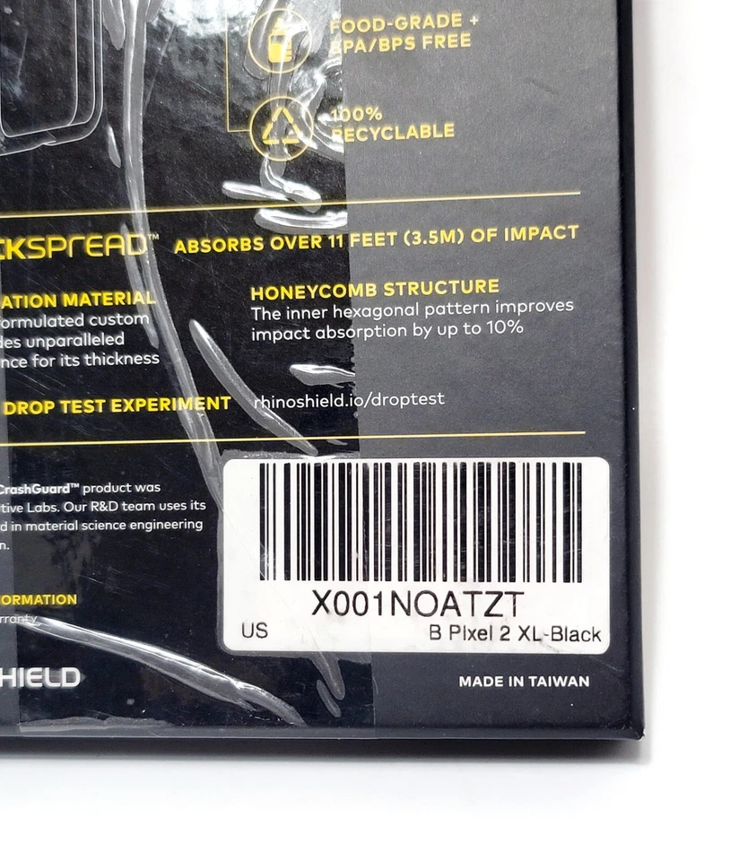 RHINOSHIELD CrashGuard для Google Pixel 2 XL черный военного класса телефона чехол новый - Изображение 4 из 4