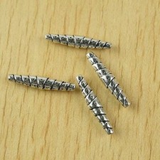 16pcs 25.5x5mm Hole Is 0.7mm Tibetan Silver Folded Metal Spacer Beads H2499