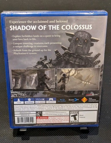 Shadow of the Colossus PS4 Sony PlayStation 4 2018 Brand New Factory Sealed!! - Picture 2 of 3