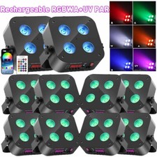 Rechargeable Par Light RGBWA UV Battery Powered Wireless LED DMX APP DJ Uplights