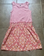 Tea Collection girls peach striped tank dress size 5 EUC