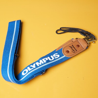 [MINT] Rare Olympus Vintage Camera Cheer Up! Strap Blue from Japan D 7021