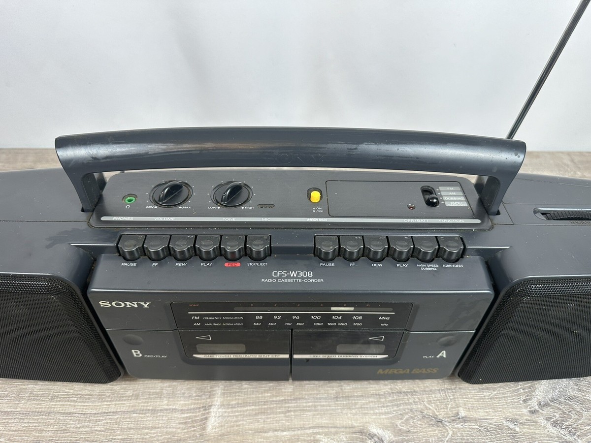 Buy Sony Cfs-w308 Am/fm Stereo Dual Cassette Boombox Mega