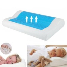 Cuscino Cervicale Memory Foam Gel Guanciale Letto Ortopedico Morbido e Lavabile