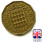 1958 Elizabeth II Brass Threepence — photo from another recent sale