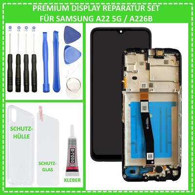Display für Samsung Galaxy A22 5G A226B LCD Touch Screen Bildschirm Glas Rahmen