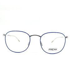 Frenk Eyeglasses Dylan C02 Blue Silver Square Full Rim Frames 50[]20 140 mm