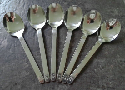 27720/ Lufthansa Besteck 6 Suppenlöffel 10A  Länge ca. 17,0 cm