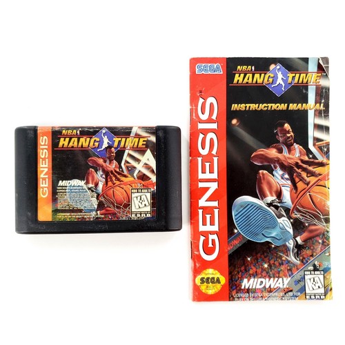 NBA HangTime (Sega Genesis, 1996) Authentic mit Handbuch getestet & funktioniert