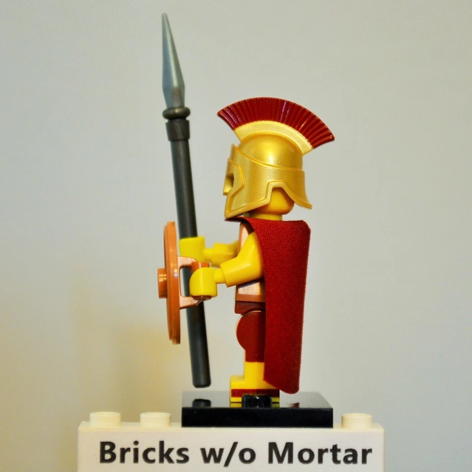 New Genuine LEGO Spartan Warrior Minifig with Pike and Shield Series 2 8684 - Image 3 of 4