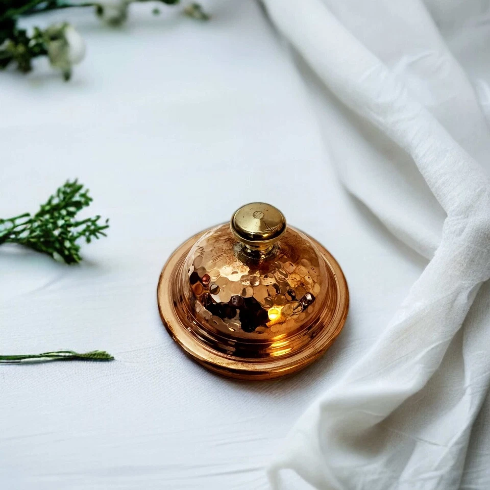 Handmade Copper Teapot 500 ml Hammered Copper Tea Kettle Brass Handle Christmas - Image 4 of 4