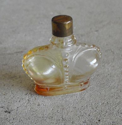 Vintage Empty Small Prince Matchabelli Crown Shape 0.25 Oz Glass