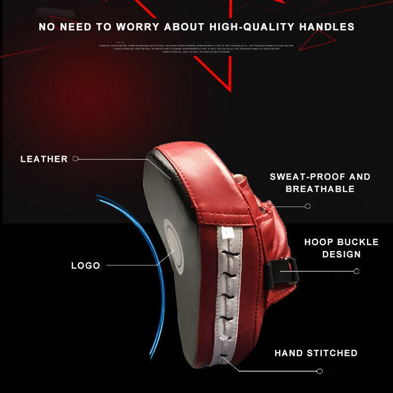 2x Pratzen Focus Pad Handpratzen Pratze Kick Boxen Kampfsport Schlagpolster DHL - Bild 3 von 4