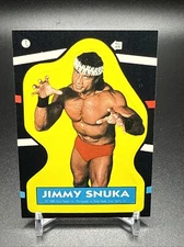 JIMMY SNUKA STICKER #7 1985 Topps WWF Pro Wrestling Fresh Pull From Sealed Case