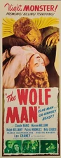"The Wolf Man" Realart 1951 Insert 14" X 36" Lon Chaney, Jr. Reproduction Poster