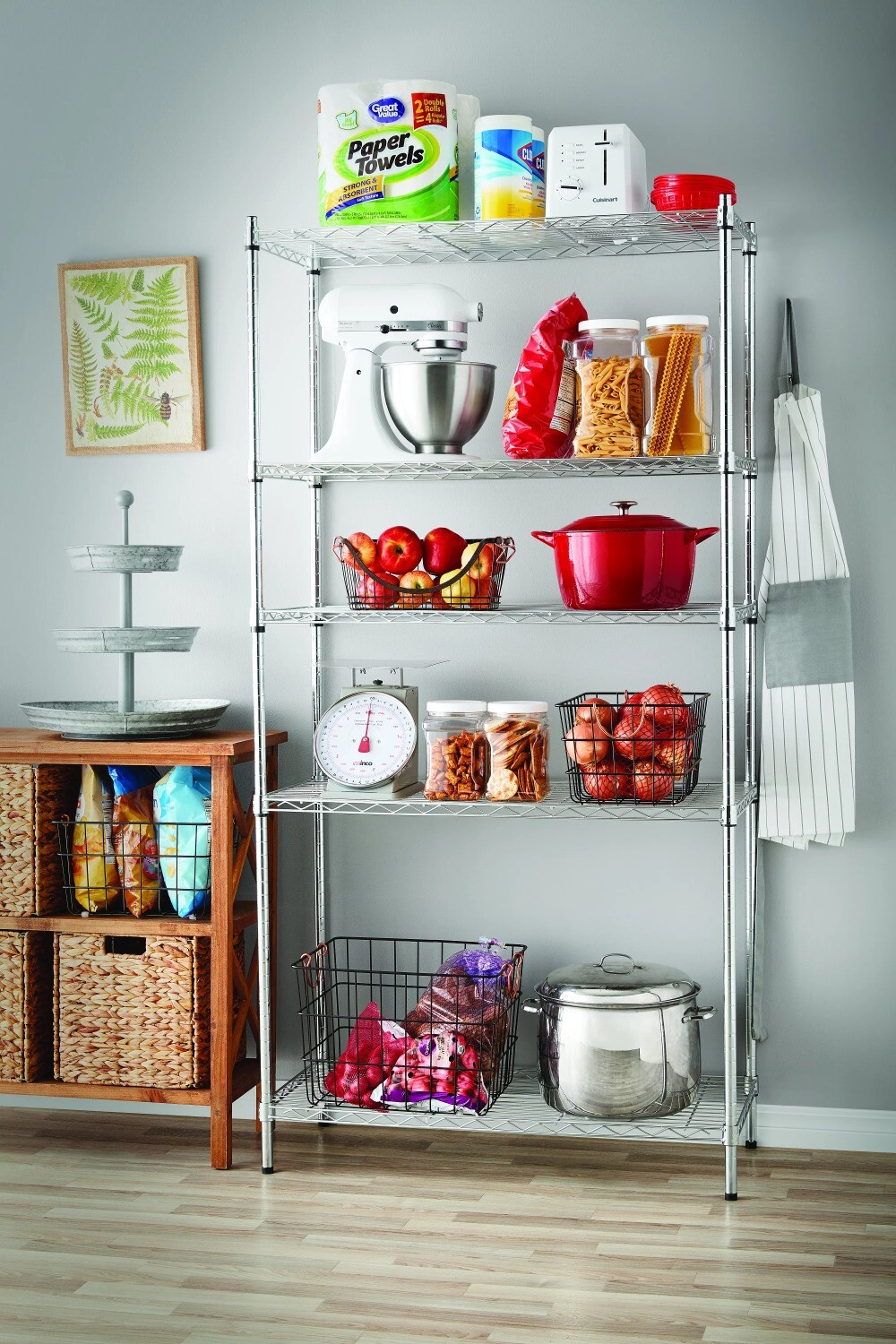 Hyper Tough 5 Tier Wire Shelf Unit, Chrome, 1750 lb Capacity, Adult eBay