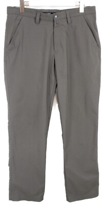GALVIN GREEN Hose Herren W34/L32 Chino Dünn Reißverschluss Flach Regulär Grau