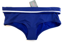 La Senza Bikini Bottoms UK 14 Solid Plain Blue BNWT