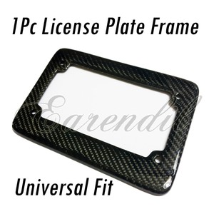 Details About Bike License Plate Frame Real Carbon Fiber Black Rear Pt12 Motorcycle Scooter