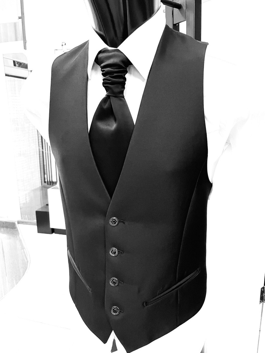 Gilet Cravatta Per Collo Diplomatico Camicia Bianca Collo