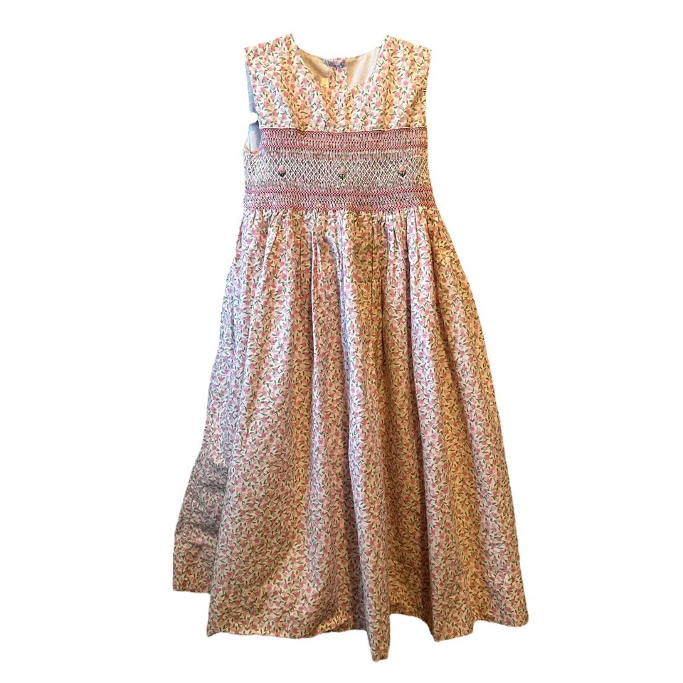 Strasburg Dress Girls 5Y Maxi Smocked Floral Wedding Easter Occasion Party 5 - Image 2 of 4