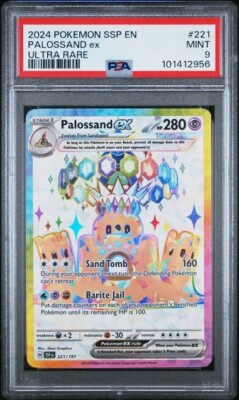 Pokemon🔥PALOSSAND EX🔥PSA 9🔥LOW POP🔥Surging Sparks🔥221/191