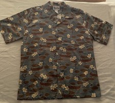 Howie Hawaiian Shirt Mens XLarge Camp Floral USA Made 90s Cotton Mix