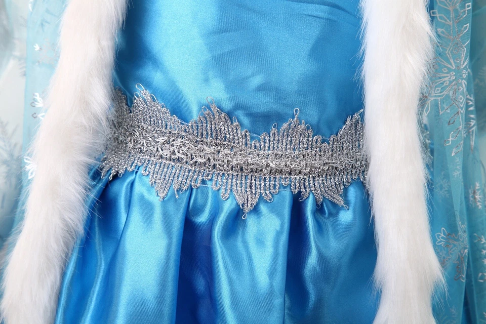 Vestito Costume Carnevale Elsa Vestito Bambina Principessa tg 130 (5-6 Anni) - Immagine 2 di 4