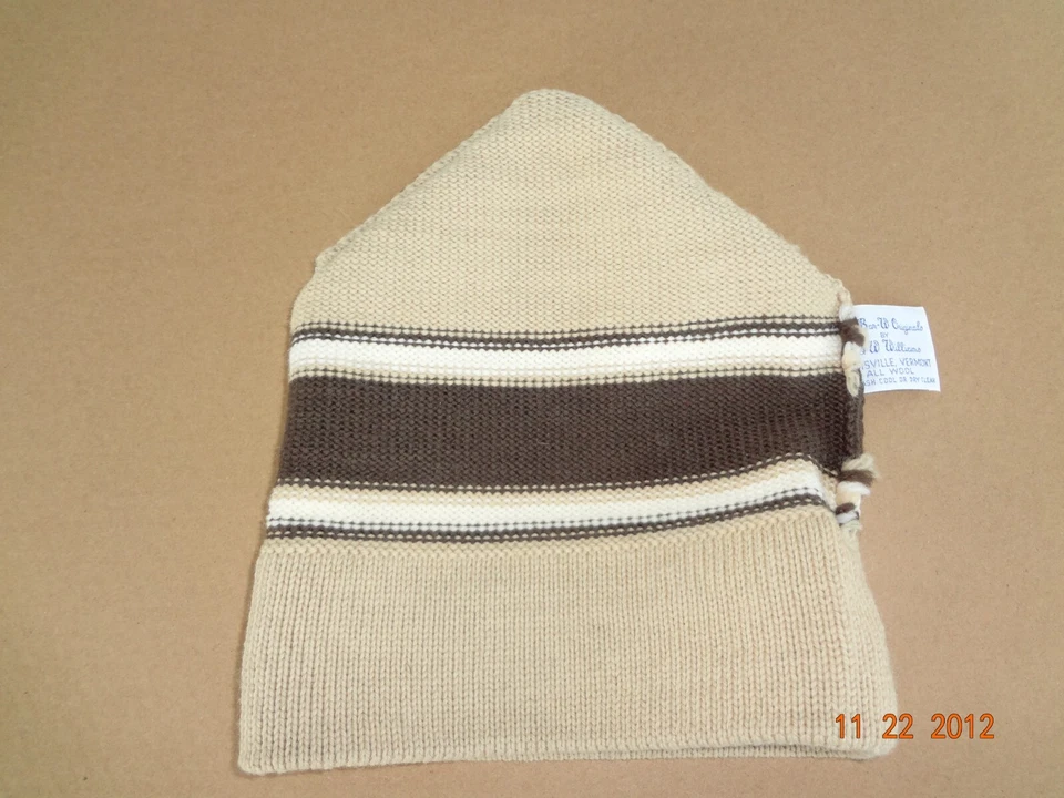 Vintage Bar-W Williams Originals 100% Wool Beanie Ski Hat Vermont Made in USA - Image 4 of 4