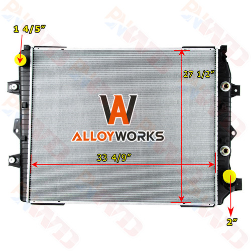 2 Row Radiator For 2011-2016 Chevy Silverado/GMC Sierra 2500 3500 HD 6 ...