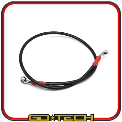 GDTECH RACING TUBO FRENO IN TRECCIA AERONAUTICO MOTO SCOOTER RACING UNIVERSALE 70 cm NERO