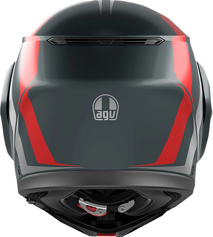 AGV Street Modular Helmet - Resia - Matte Gray/Silver/Red - XL - Image 3 of 4