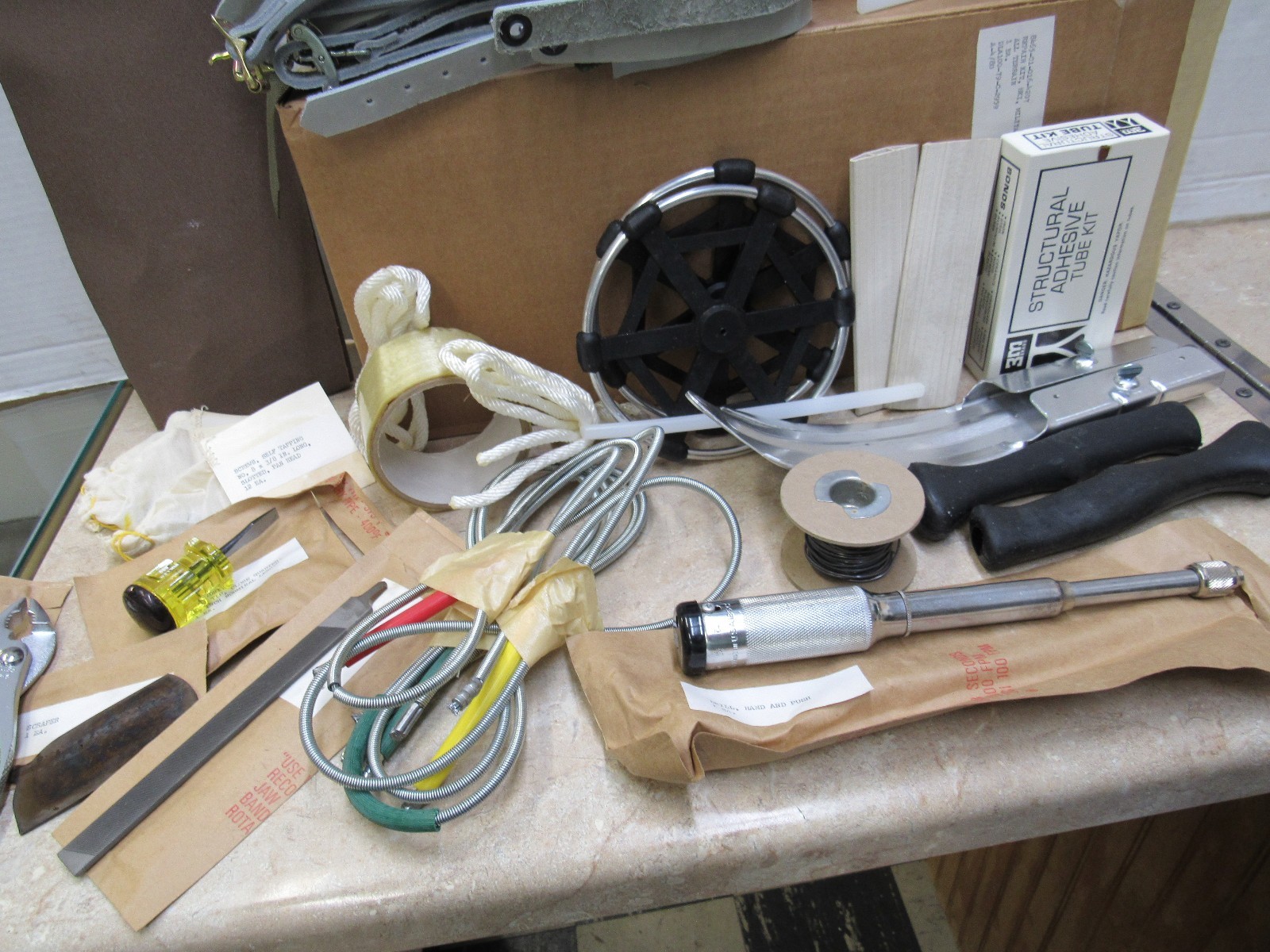 Vintage 1980 US Military All Terrain Ski & Poles REPAIR KIT with Tools