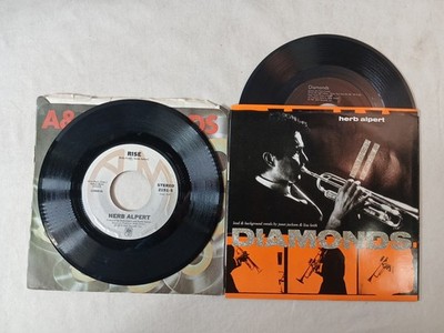Herb Alpert 45 RPM 7  Vinyl Record Lot Of 2 Rise Diamonds Aranjuez 
