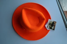 NWT Orange Wool Felt CABELA'S Fedora Hat Medium