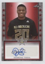 2020 Leaf Metal US Army All-American Bowl Tour Red /3 Desmond Tisdol Auto 03e6